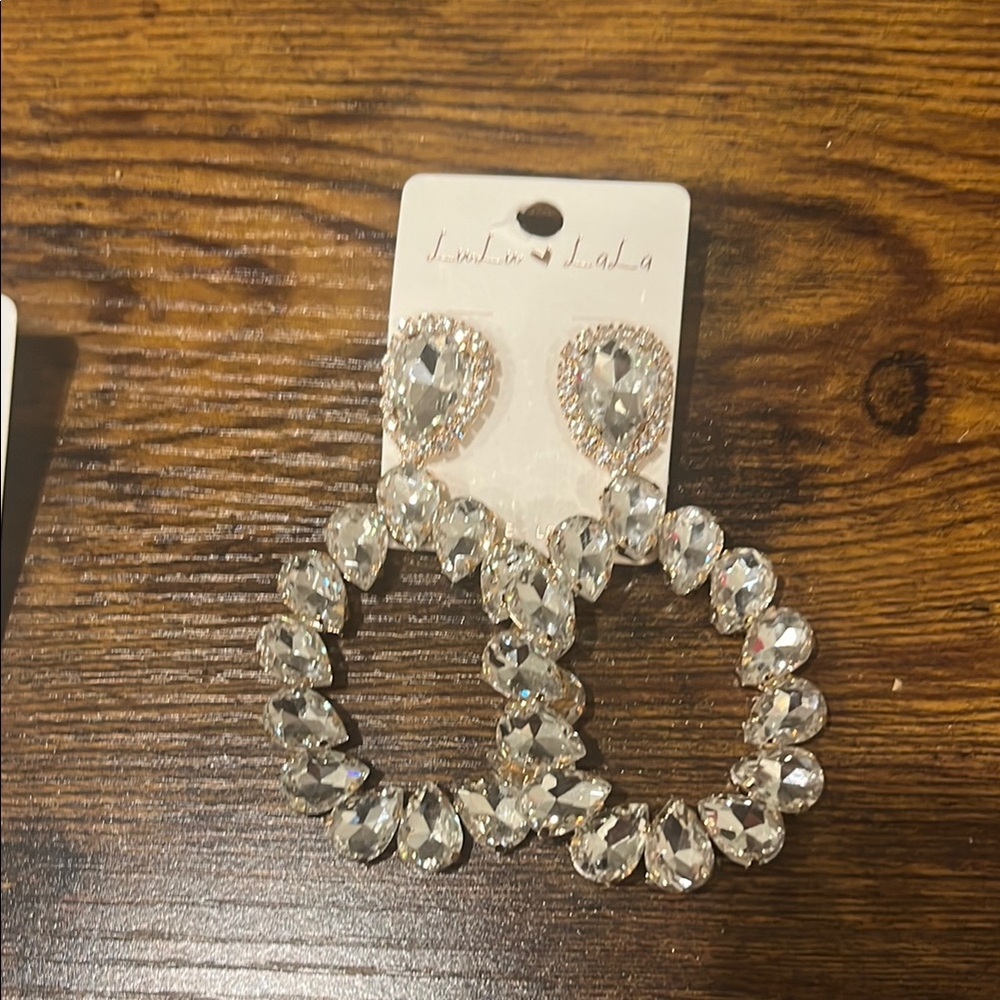 Elegant Silver Crystal Earrings